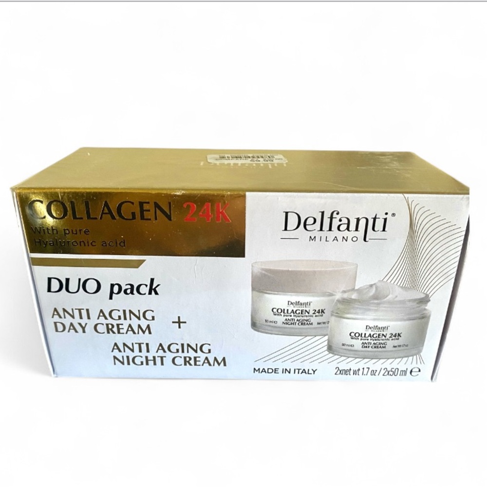 Delfanti Milano Collagen 24K Anti-Aging Day and Night Cream Duo Pack NEW